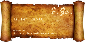 Hiller Zsolt névjegykártya
